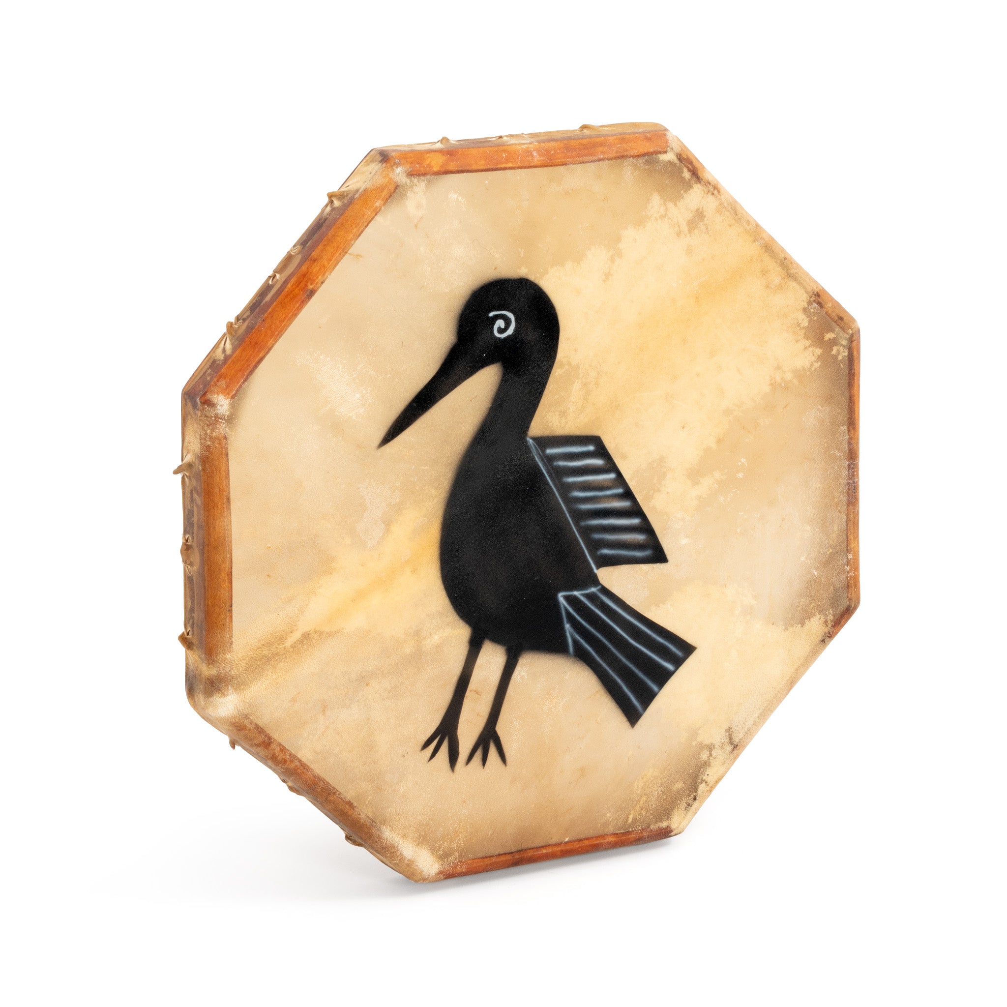 Percussion Plus Honestly Made shaman drum with animal design - 24\"