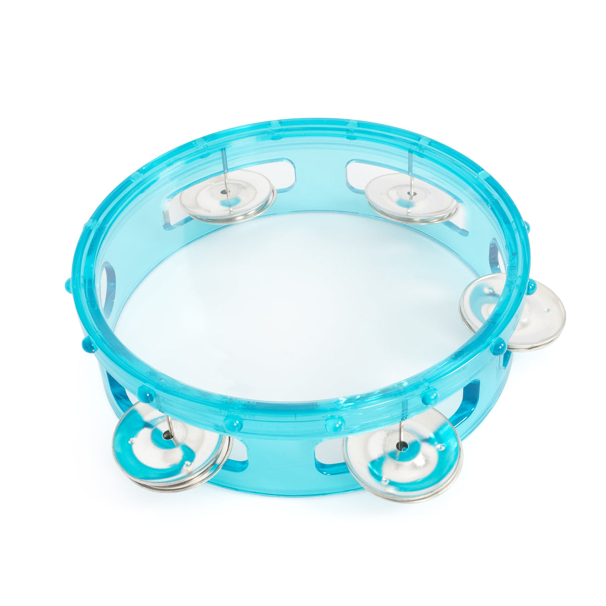 Percussion Plus 6\" transparent tambourine - Blue