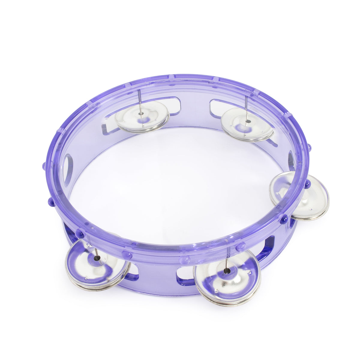 Percussion Plus 6\" transparent tambourine - Purple