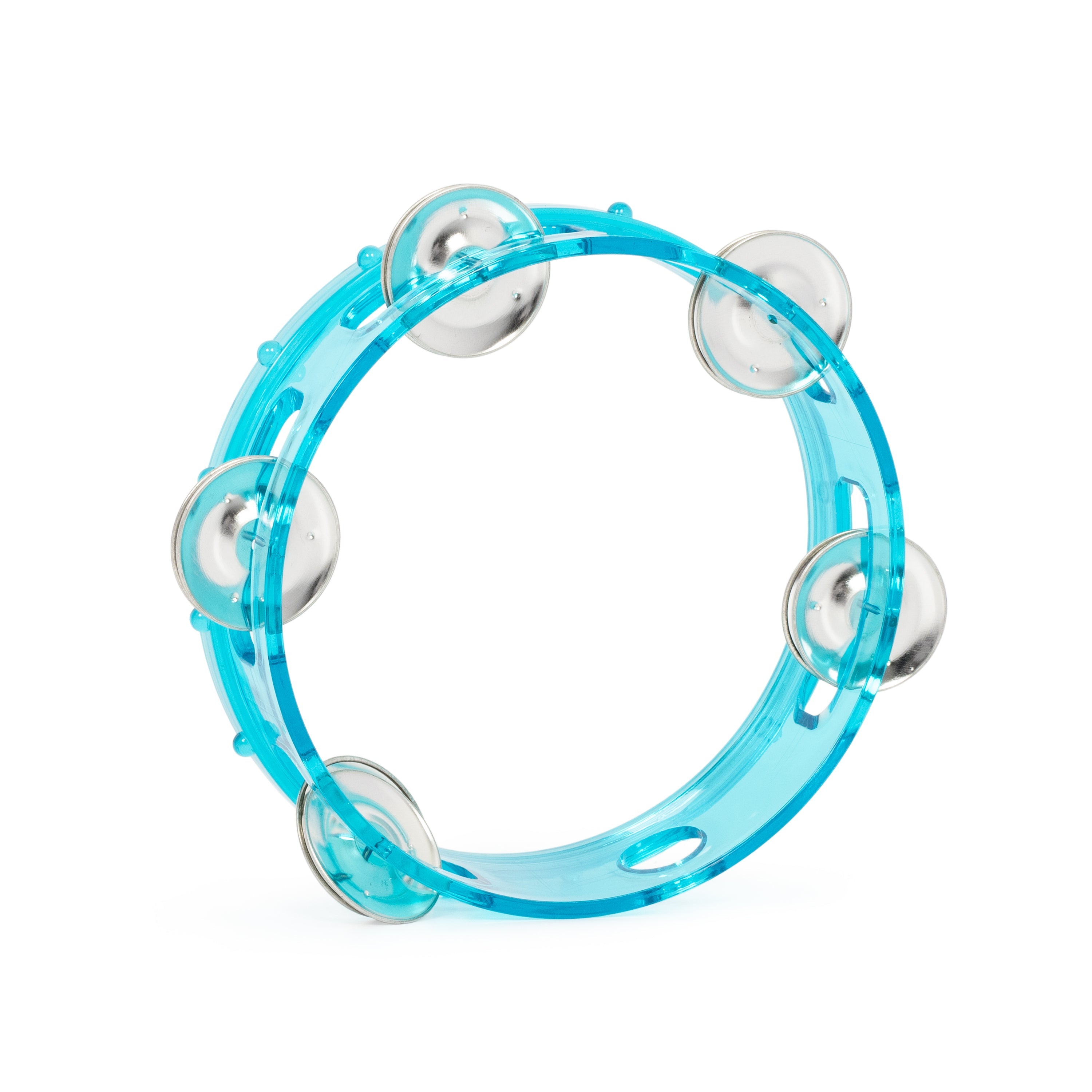 Percussion Plus 6\" transparent tambourine - Blue