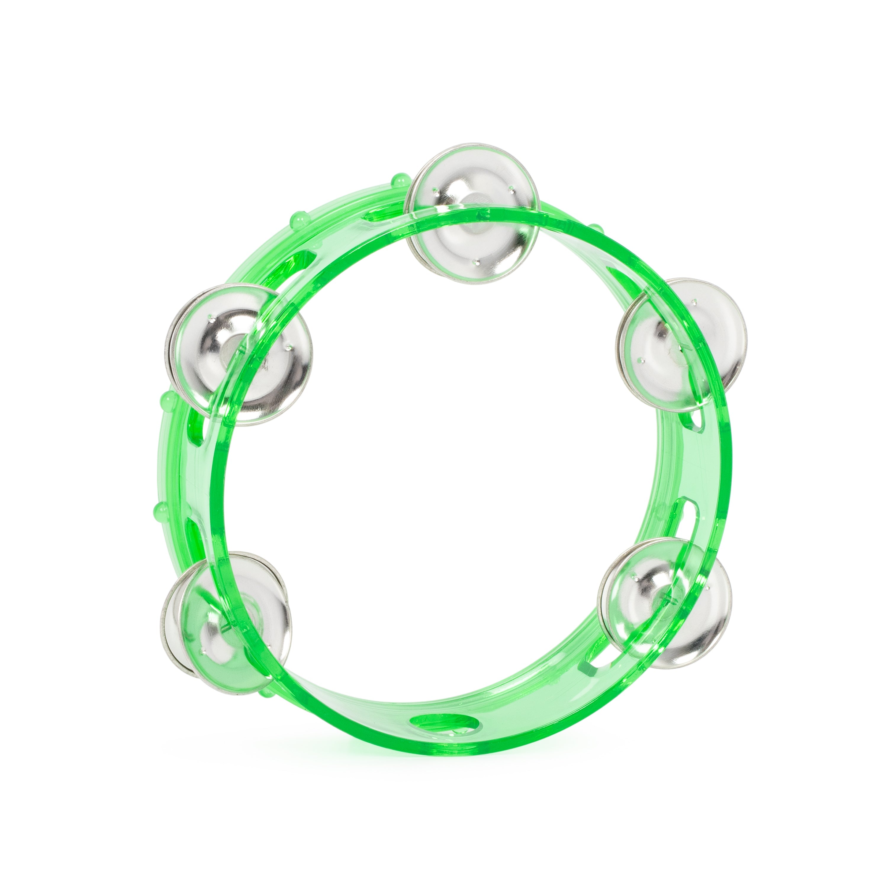 Percussion Plus 6\" transparent tambourine - Green