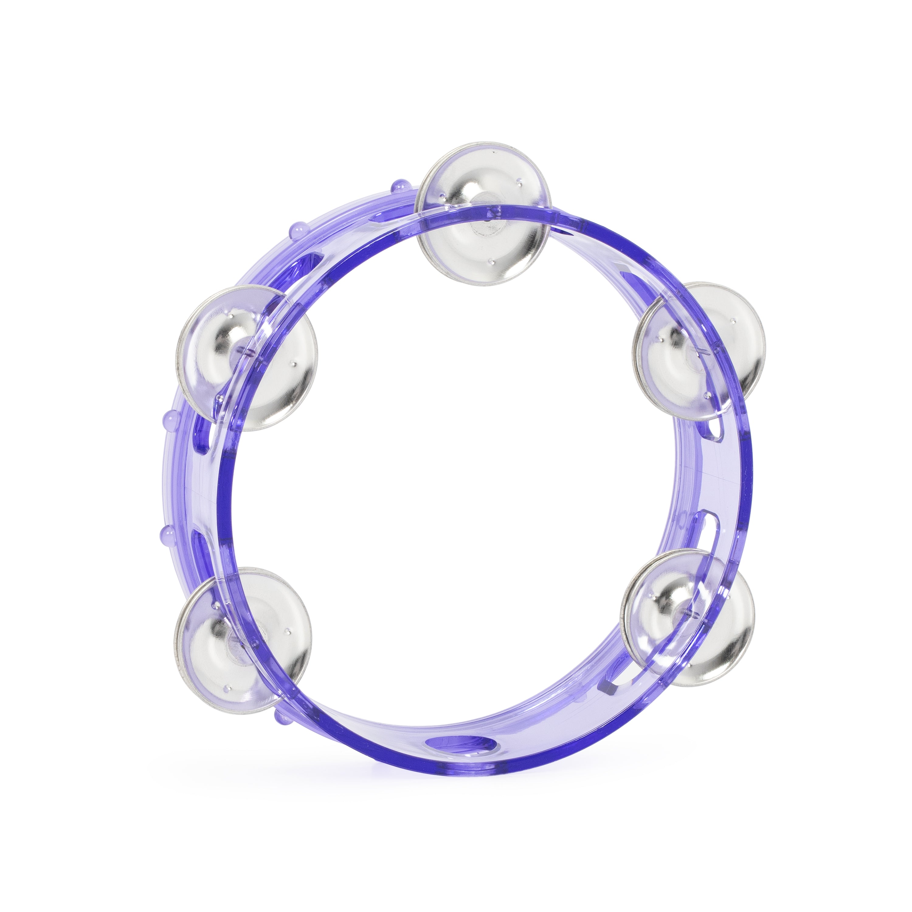 Percussion Plus 6\" transparent headless tambourine - Purple