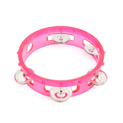 Percussion Plus 6\" transparent headless tambourine - Pink