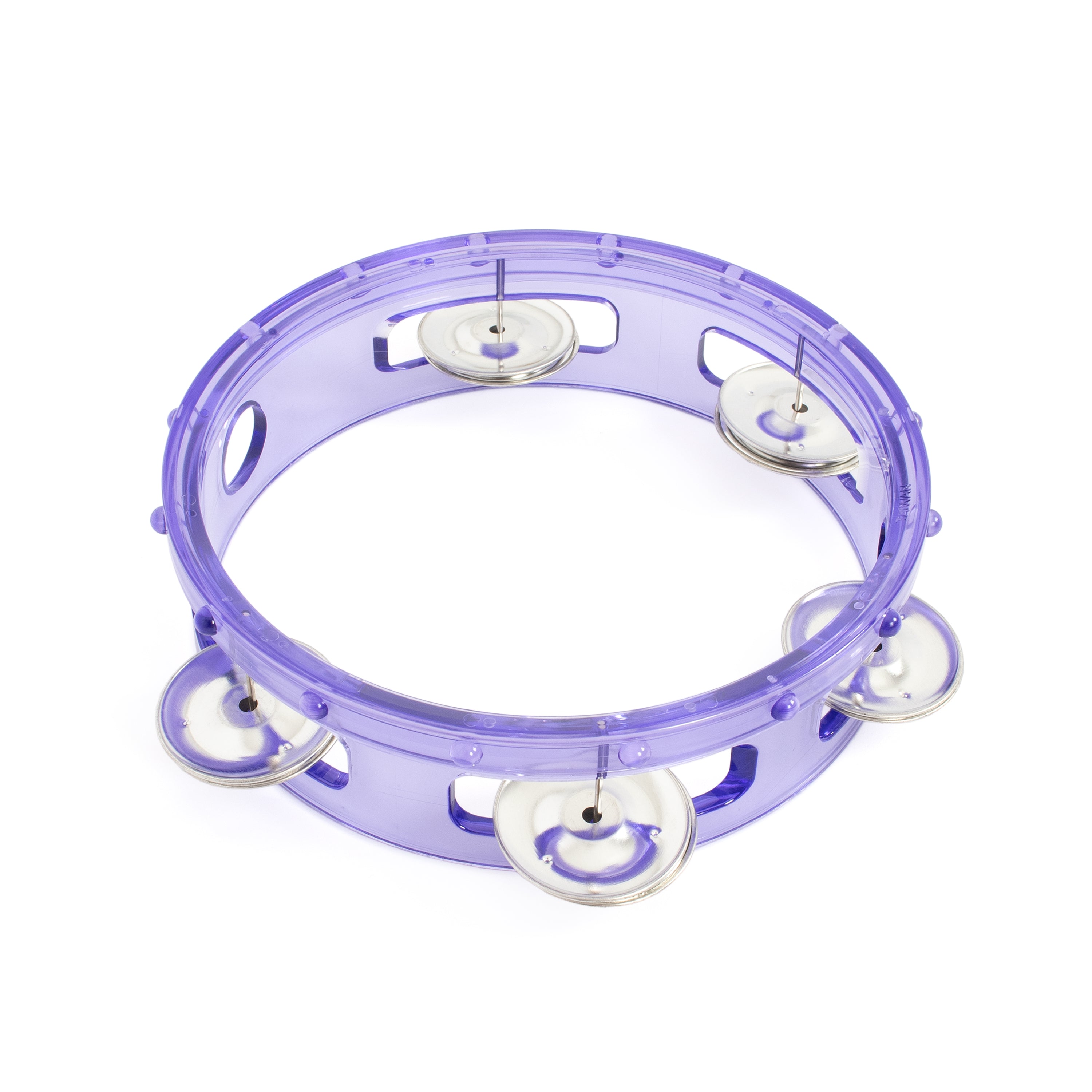 Percussion Plus 6\" transparent headless tambourine - Purple