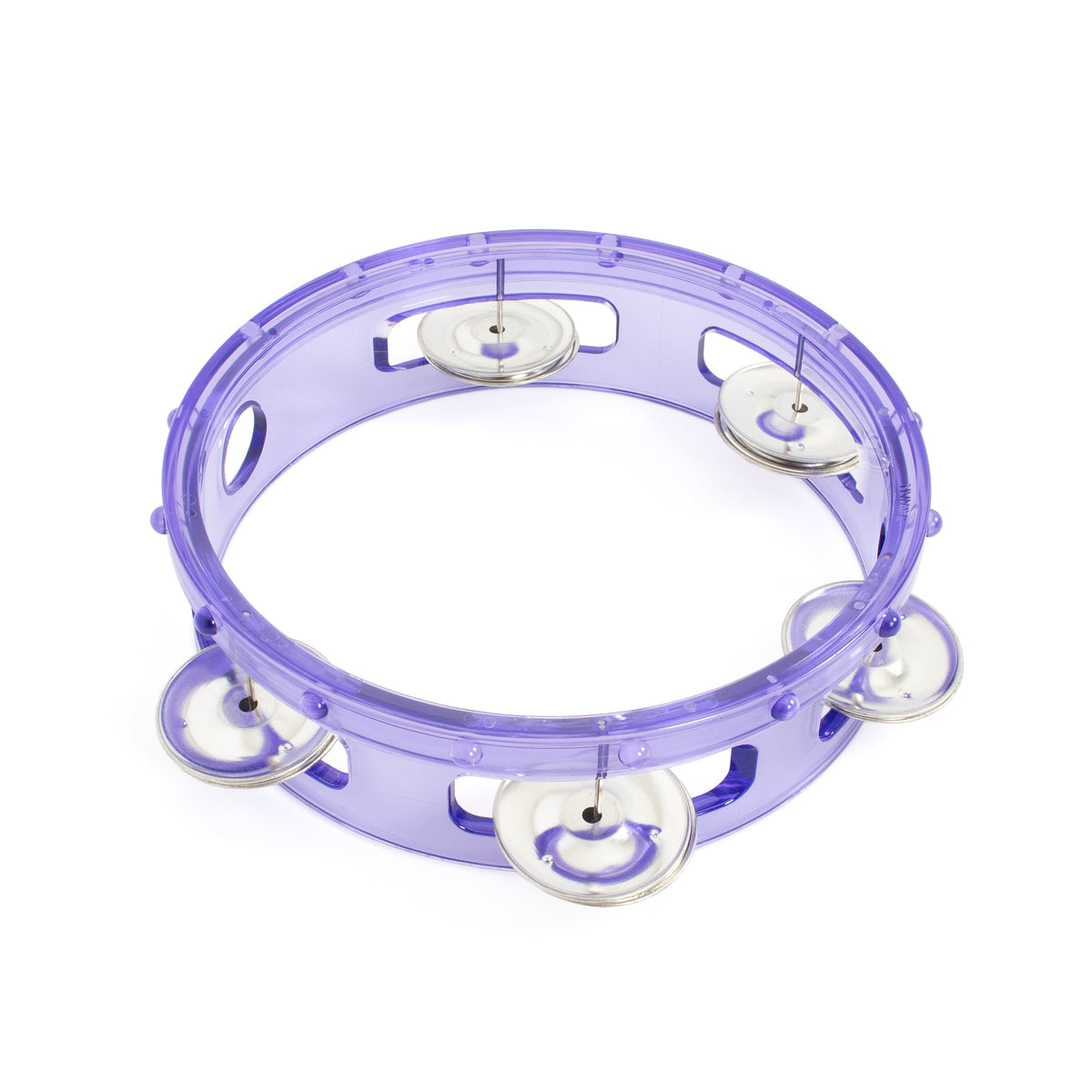 Percussion Plus 6\" transparent headless tambourine - Purple