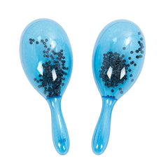 Percussion Plus transparent maracas - Blue sparkle