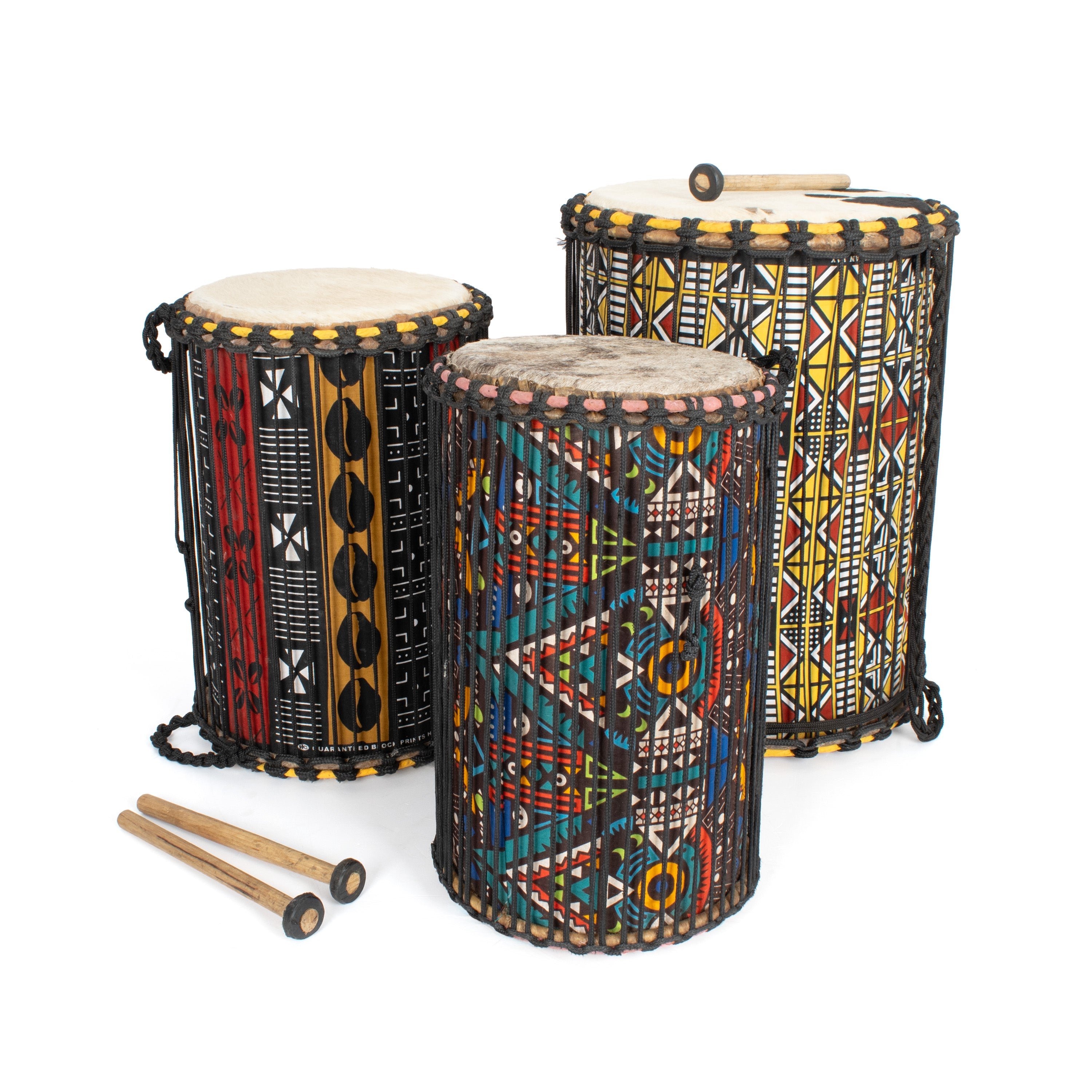 Percussion Plus Honestly Made Ghanaian dundun set of 3 - large