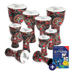 Percussion Plus Carnival Slap Djembe 10 pack - pre-tuned