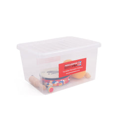 Percussion Plus clear plastic storage box - 31 litres