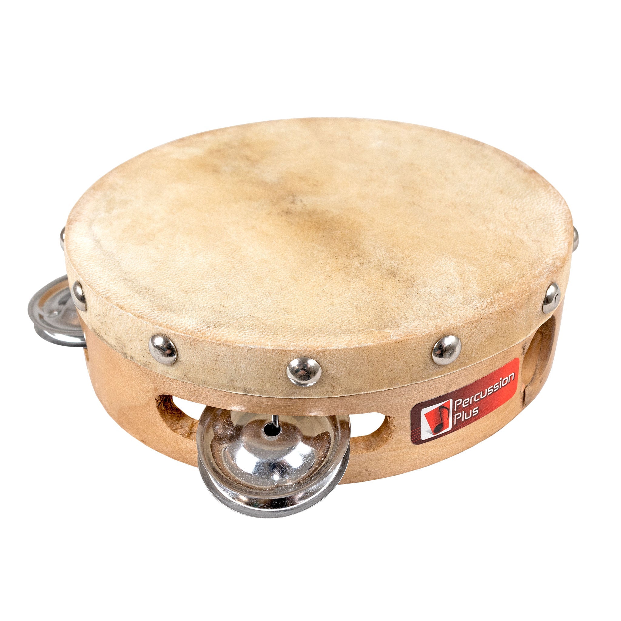 Percussion Plus wood shell tambourine - 6\"