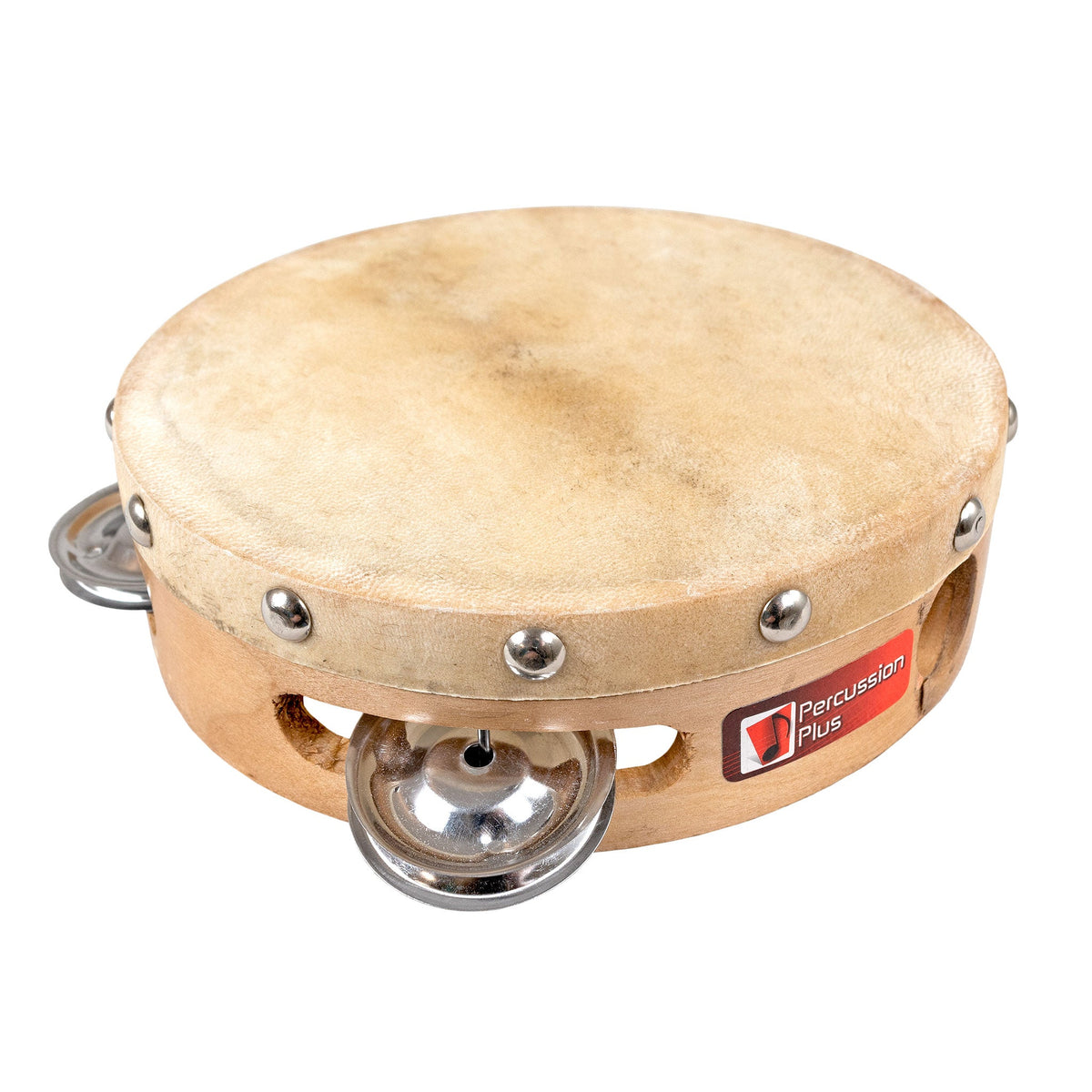 Percussion Plus wood shell tambourine - 6\"
