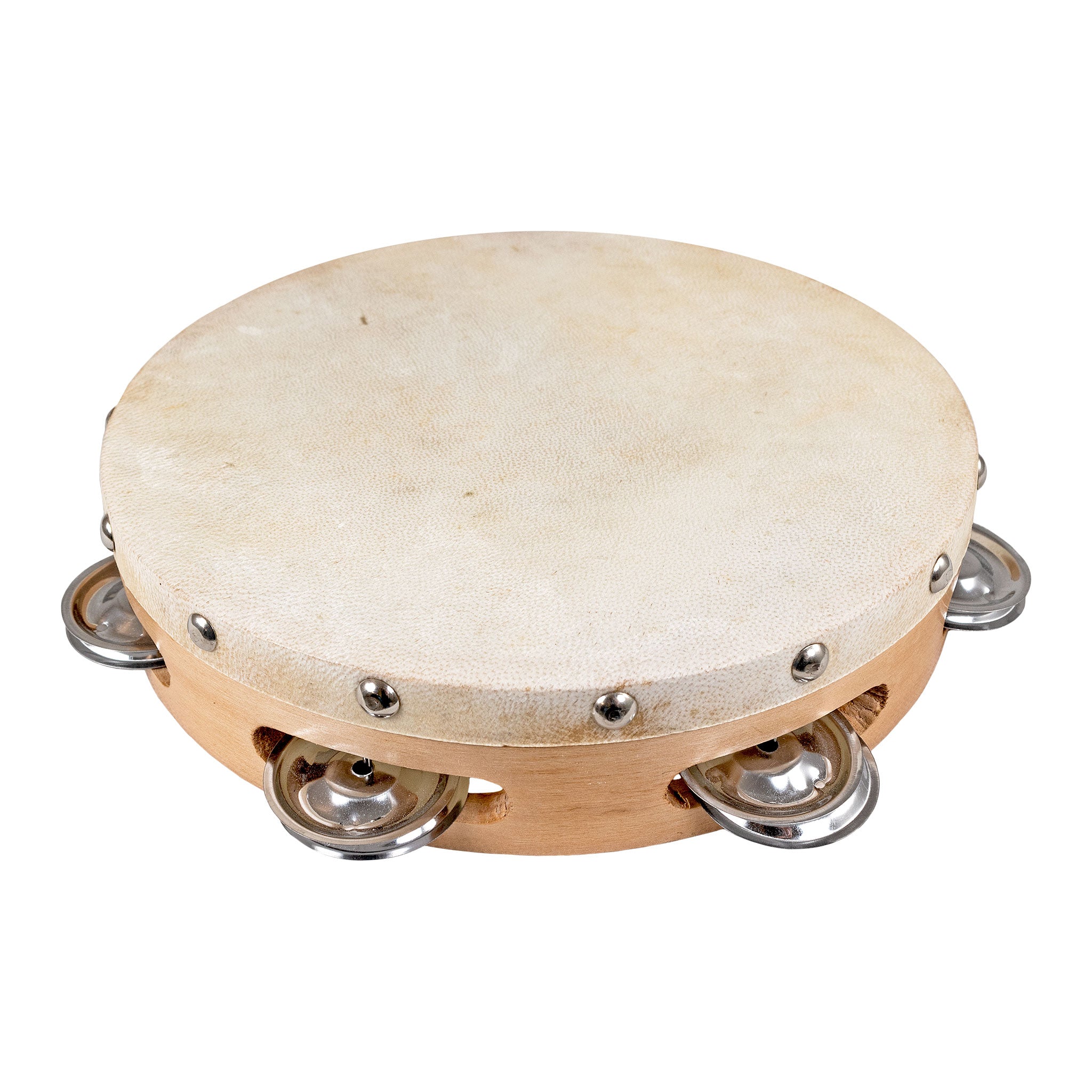 Percussion Plus wood shell tambourine - 8\"