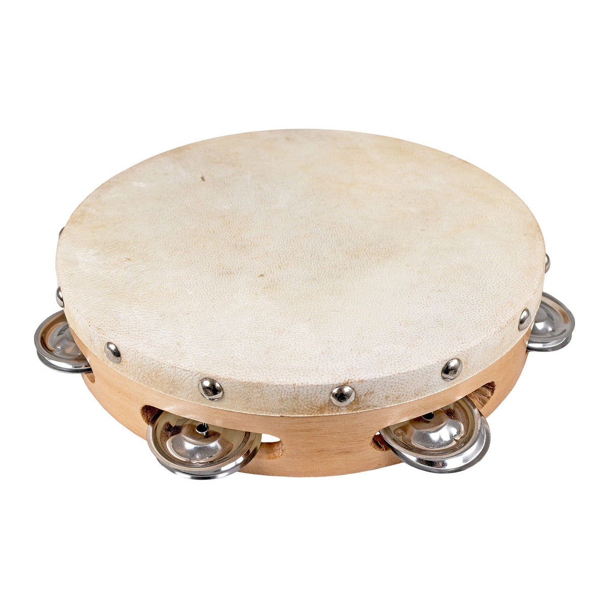 Percussion Plus wood shell tambourine - 8\"