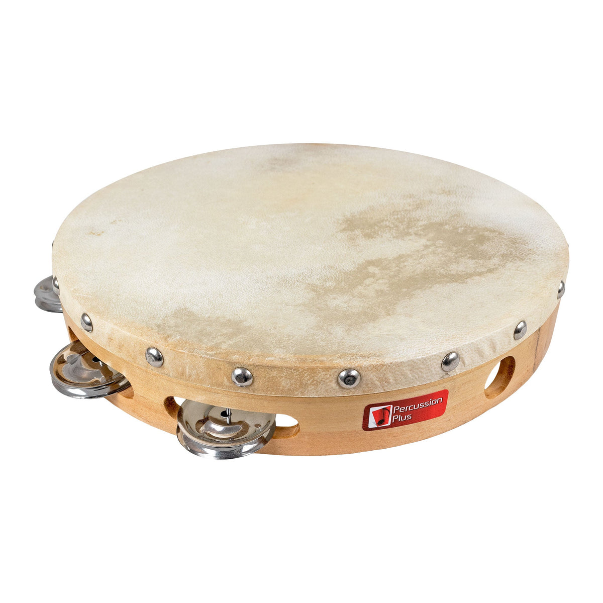 Percussion Plus wood shell tambourine - 10\"