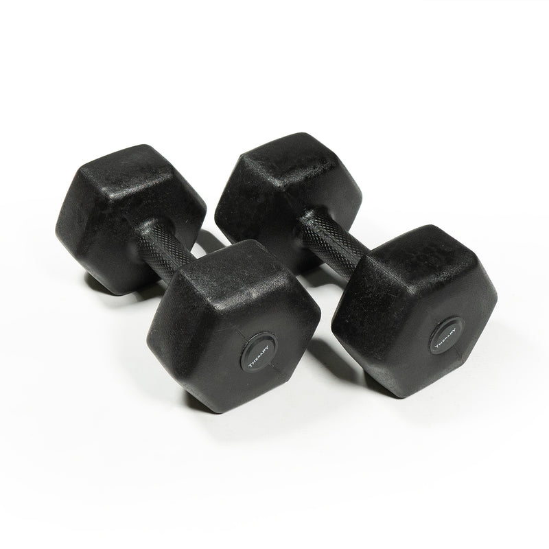 DS PVC Hex Dumbbells - PAIR - 4KG Black