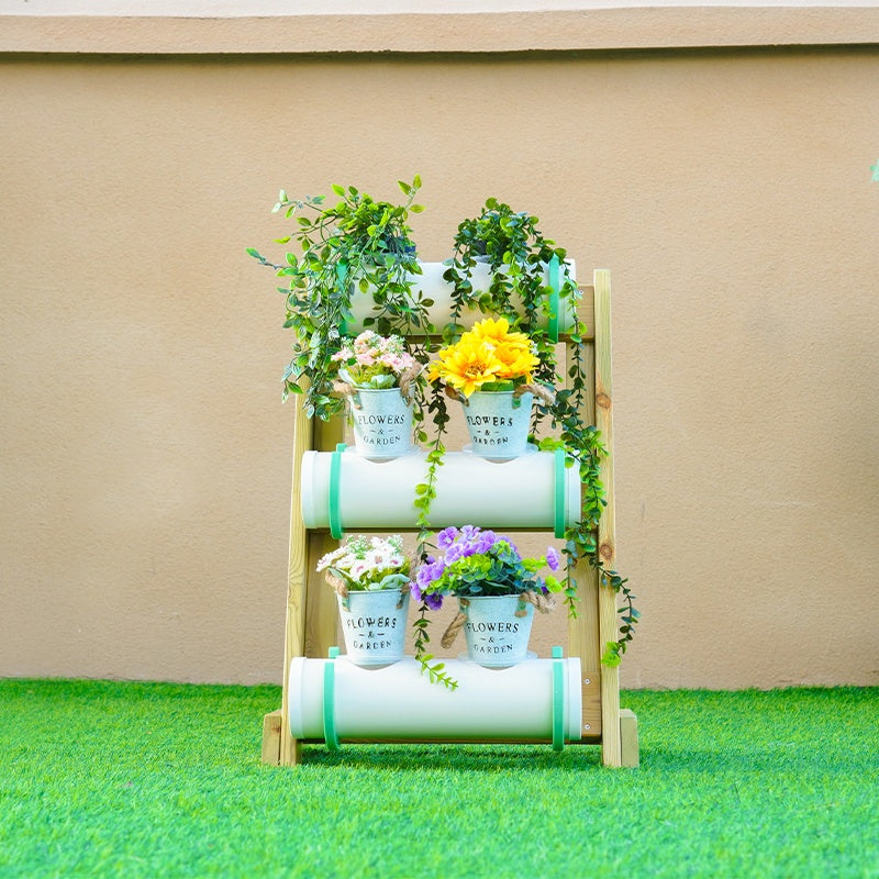 Pipe-based three dimensional
planting rack