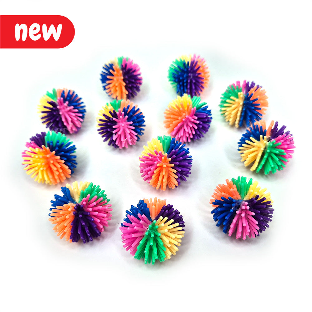 Rainbow Spiky Sensory Balls, pack of 12