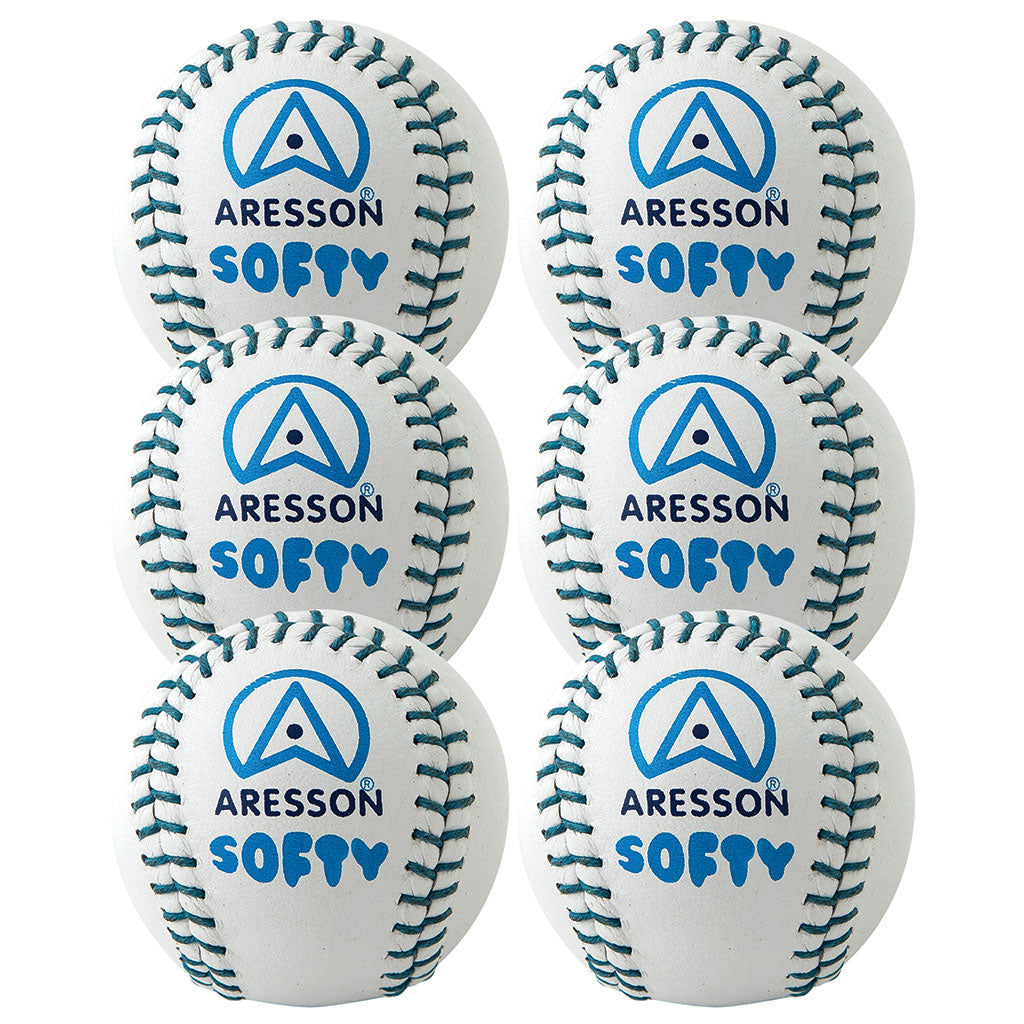 ARESSON SOFTY ROUNDERS BALL WHITE, SET OF 6