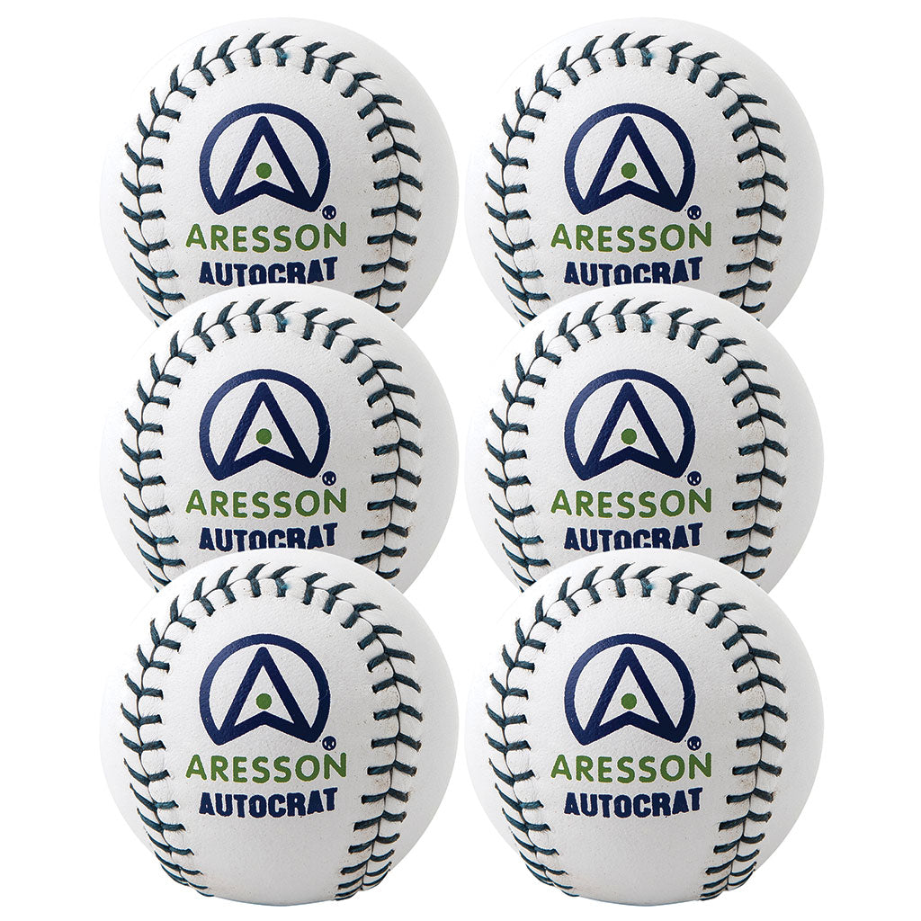 ARESSON AUTOCRAT ROUNDERS BALL WHITE, SET OF 6