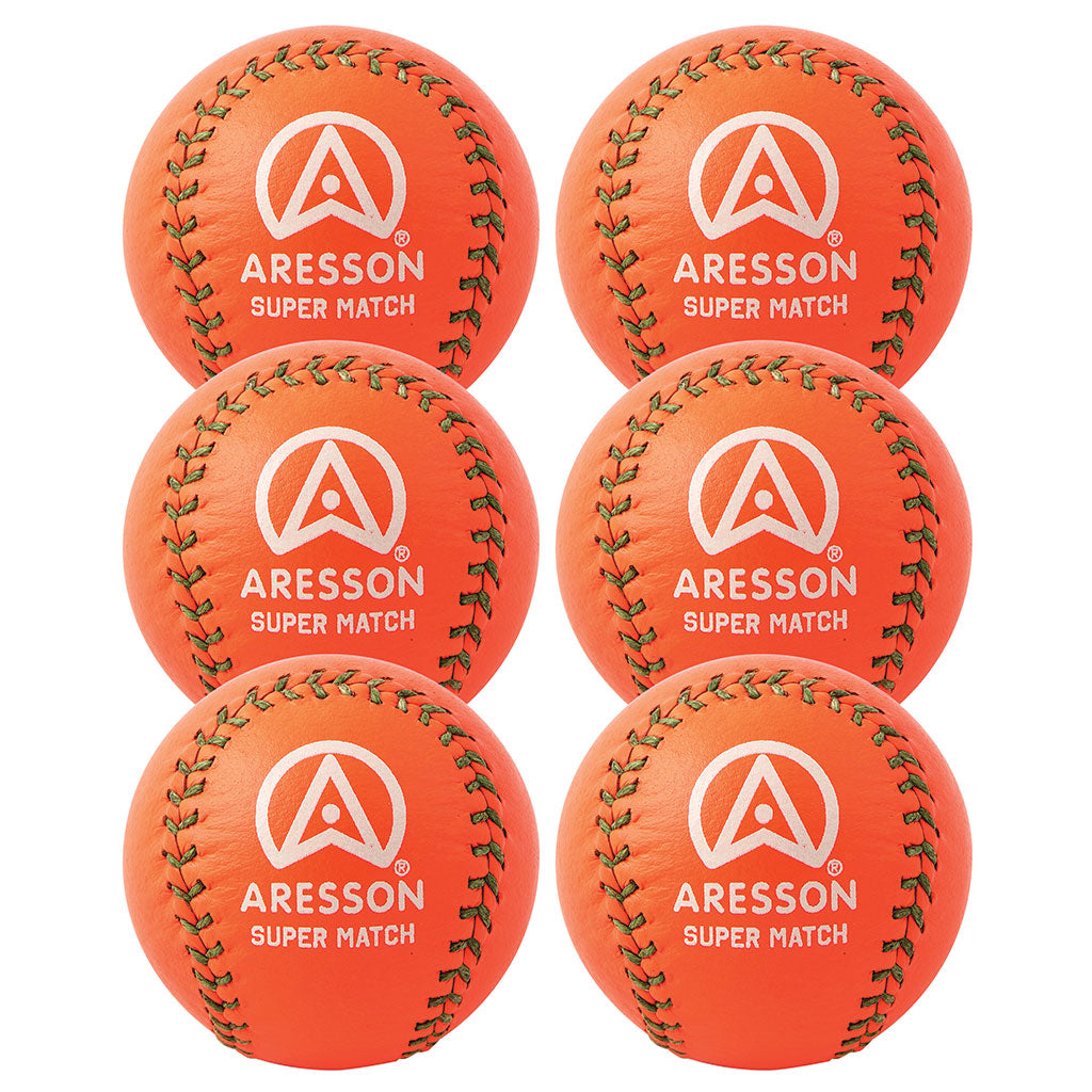 ARESSON SUPER MATCH ROUNDERS BALL ORANGE, SET OF 6