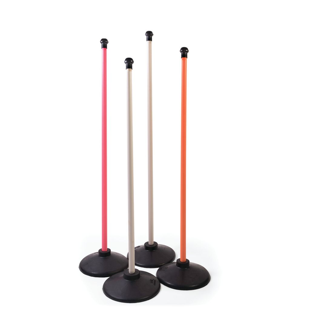 ARESSON PLASTIC ROUNDERS POSTS AND BASES 0.90M, MIXED, SET OF 4