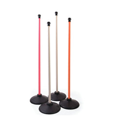 ARESSON PLASTIC ROUNDERS POSTS AND BASES 0.90M, MIXED, SET OF 4