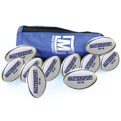 MASTERSPORT TRAINER RUGBY BALL SIZE 4, BAG OF 10