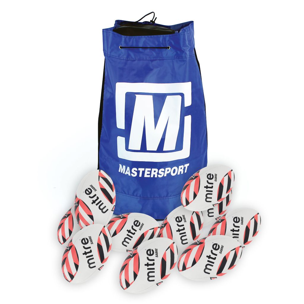 MITRE SABRE RUGBY BALL SIZE 4, BAG OF 10