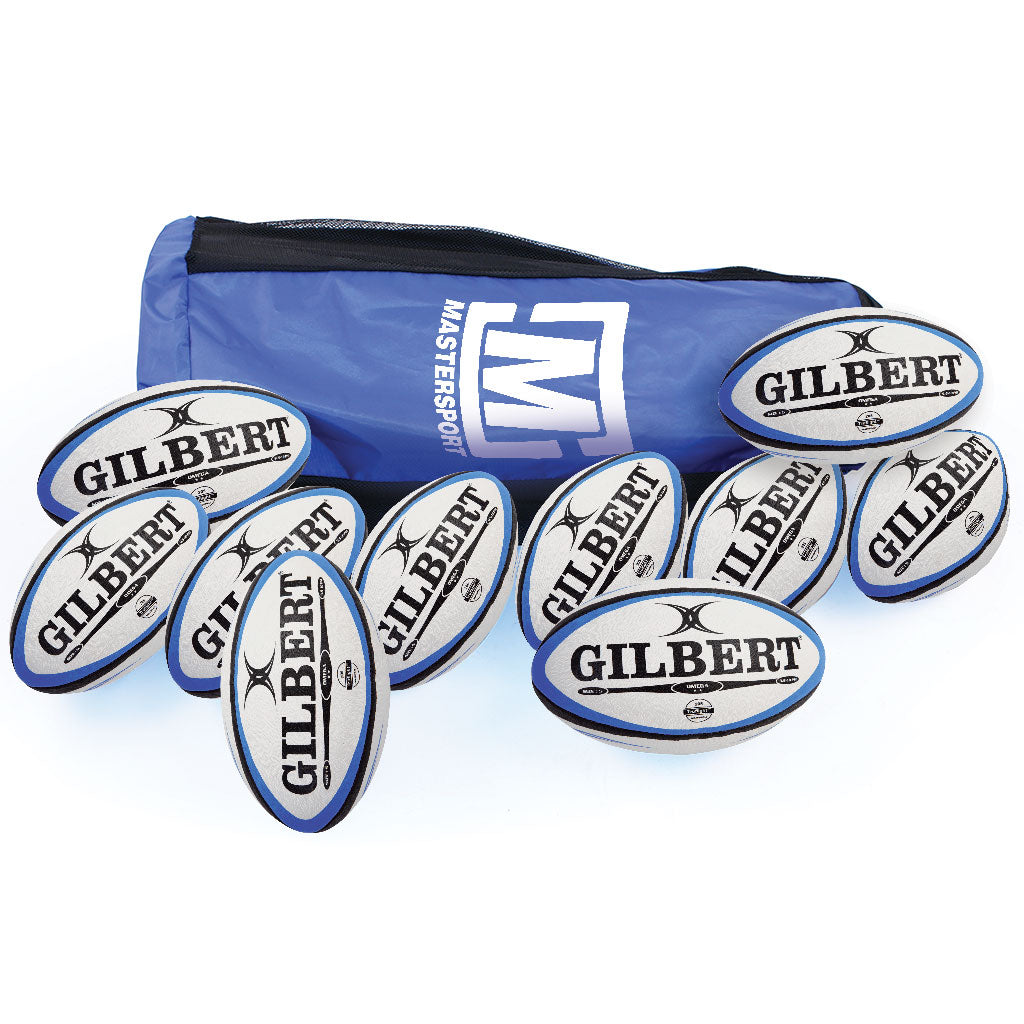GILBERT OMEGA MATCH RUGBY BALL SIZE 5, BAG OF 10