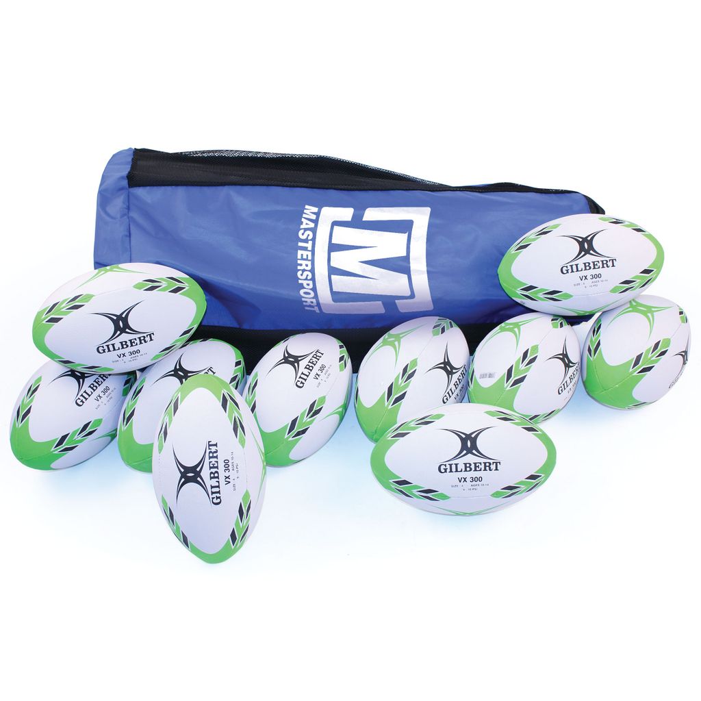 GILBERT G-TR3000 RUGBY BALL SIZE 4, BAG OF 10