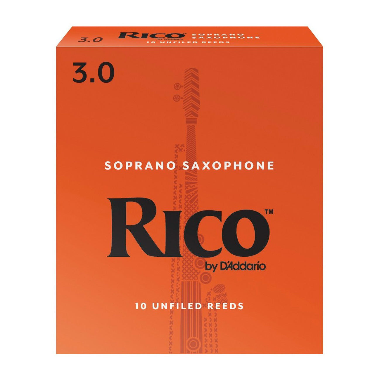 Rico box of 10 Bb soprano saxophone reeds - 3.0 (box of 10)