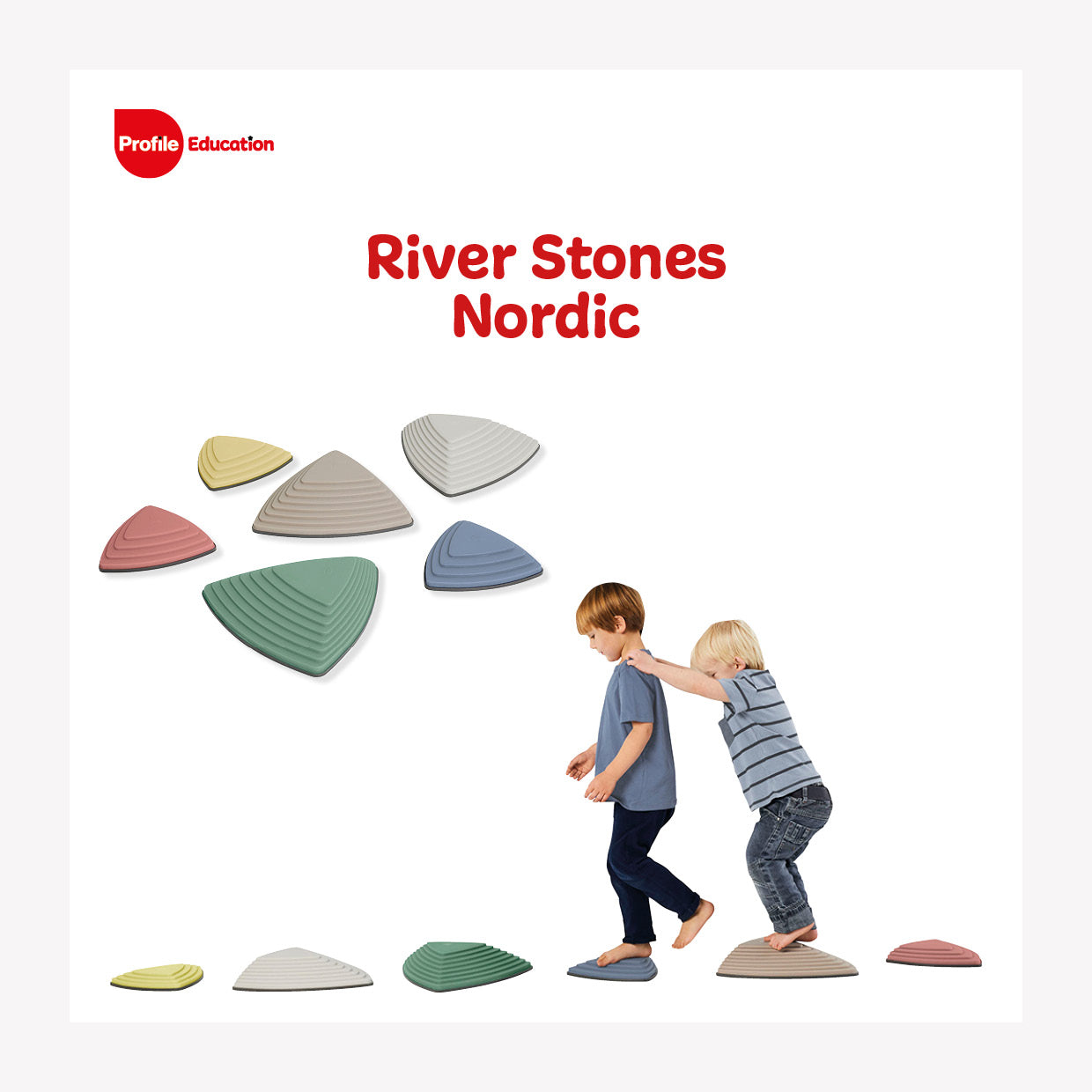 Profile, River Stones (SET OF 6) - Nordic