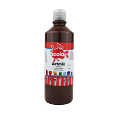 600ml ready mixed poster paint in burnt sienna color by Tilgear, ideal for art and craft projects, shows a vibrant orange-brown paint jar.