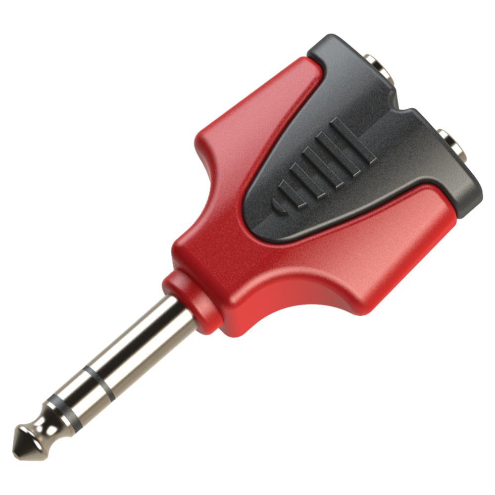 Roxtone 6.3mm stereo plug to 2 x 3.5mm stereo sockets