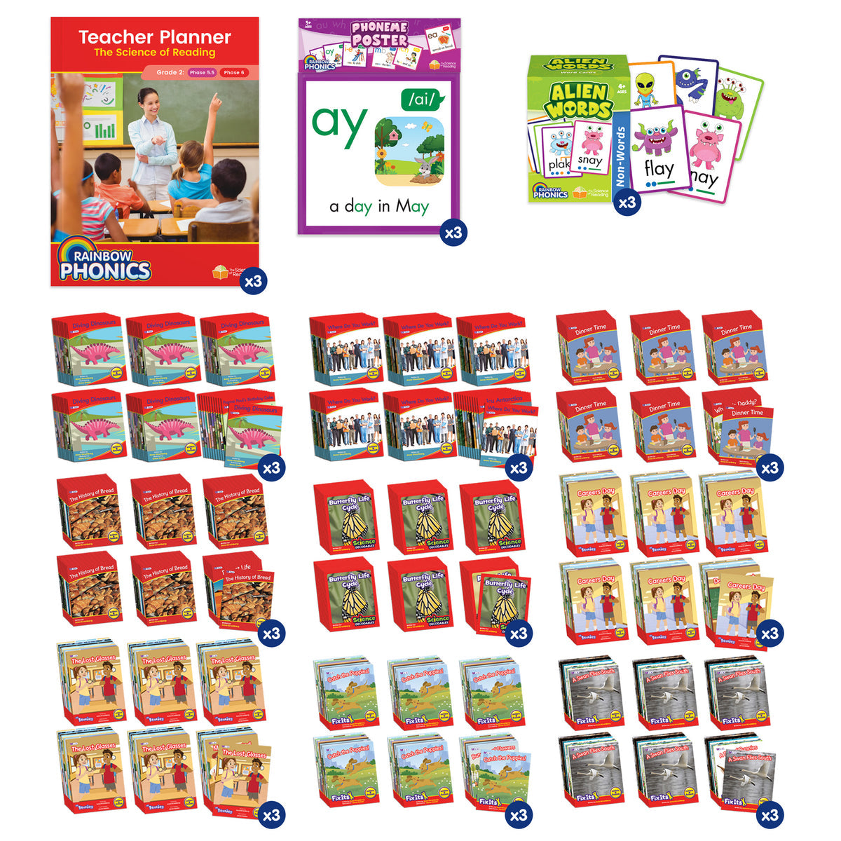 Rainbow Phonics School Kit Year 2