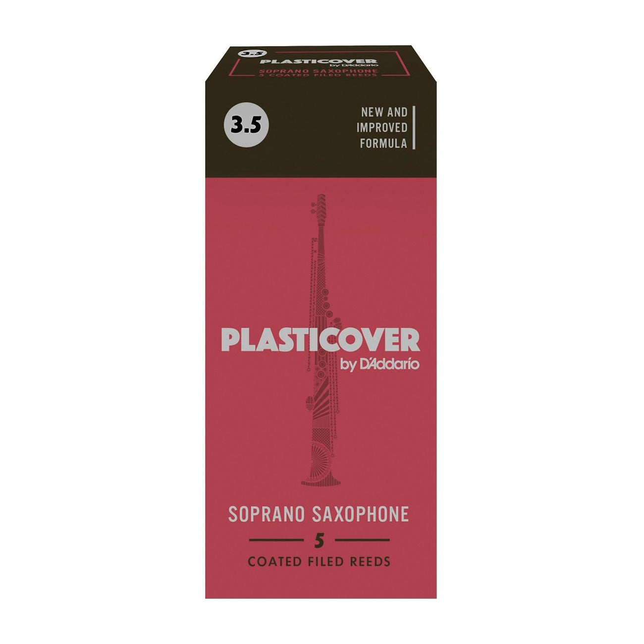 Rico Plasticover box of 5 x soprano saxophone reeds - 3.5