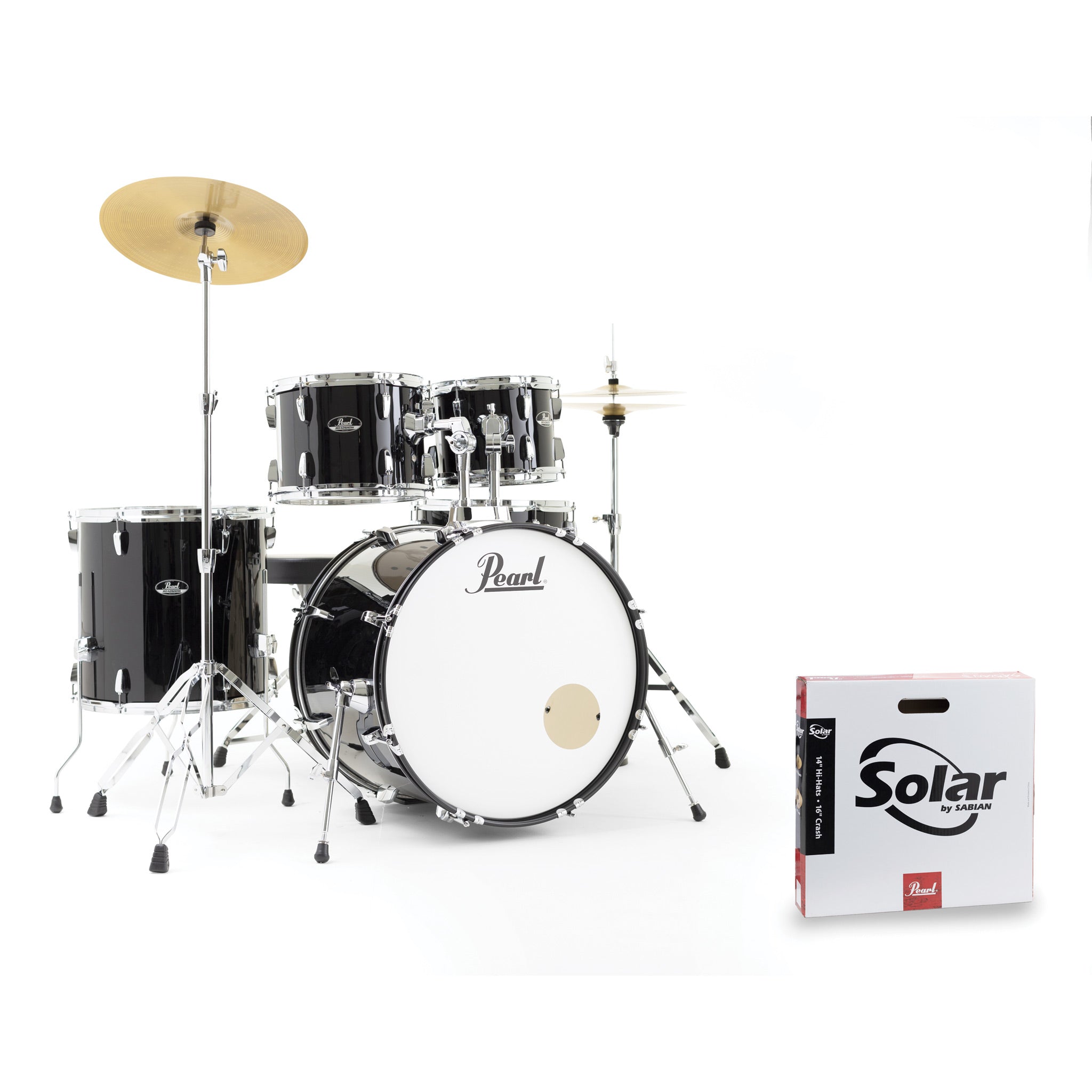 Pearl Roadshow 22\" rock drum kit - Jet black