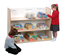 FREE STANDING SHELF 540mm DEEP WITH DRY-WIPE BACK (Maple)