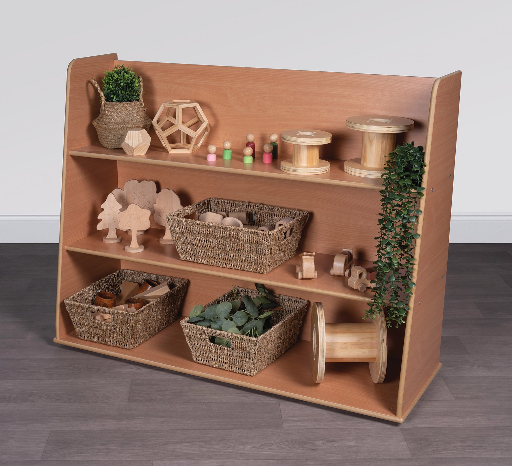 FREE STANDING SHELF 440MM DEEP  ( For mobile option add S-0090 castor pack) (Beech)