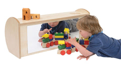 MINI SHELF UNIT WITH MIRROR BACK (Maple) 6 months +