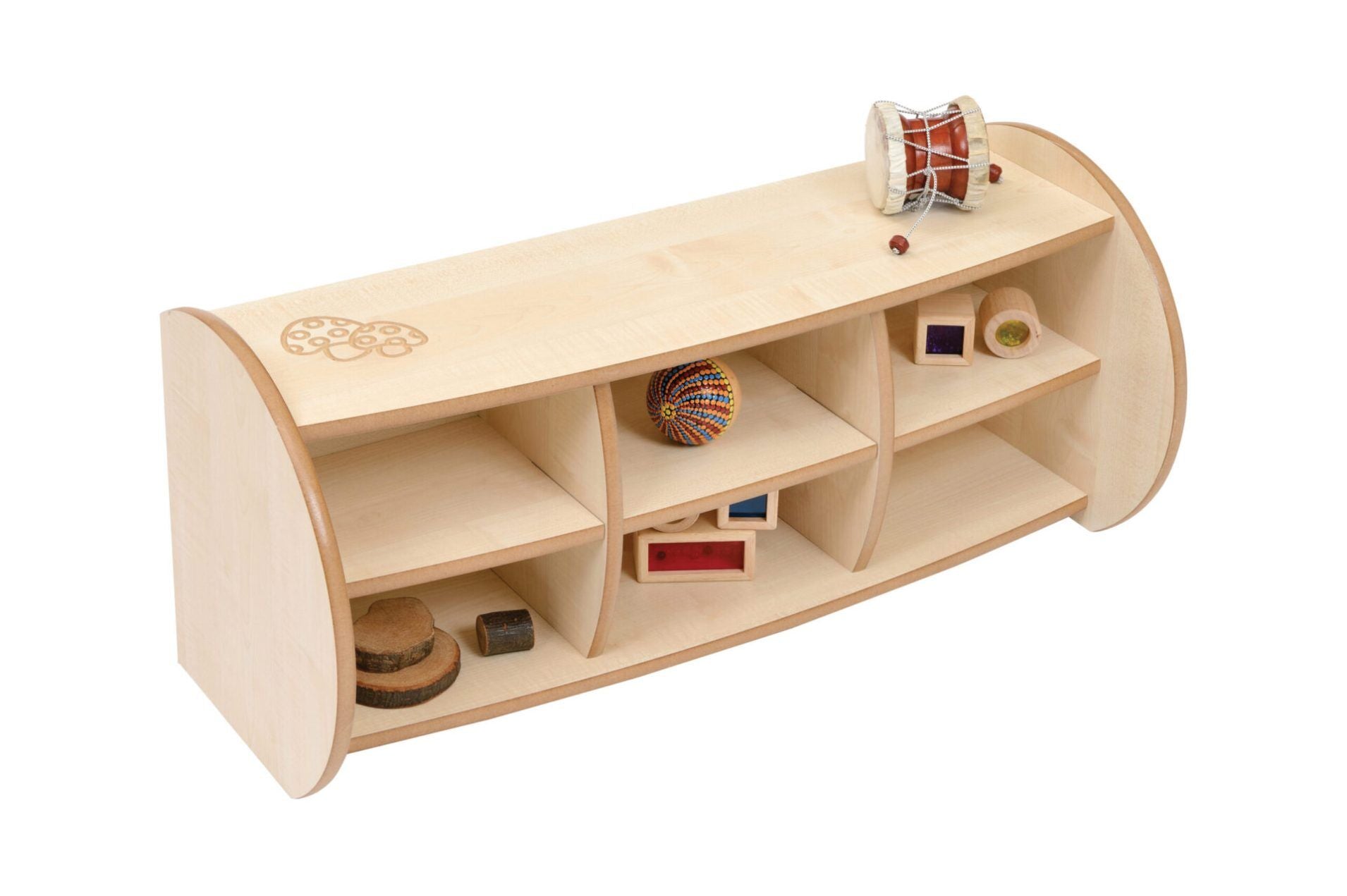 MINI 2 SHELF UNIT WITH DIVIDERS (Maple) 6 months +