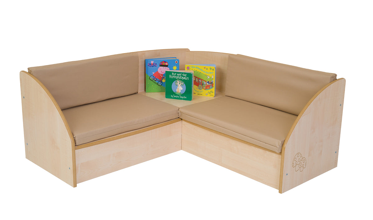 READING CORNER~ MAPLE WITH TAN CUSHIONS (Maple)