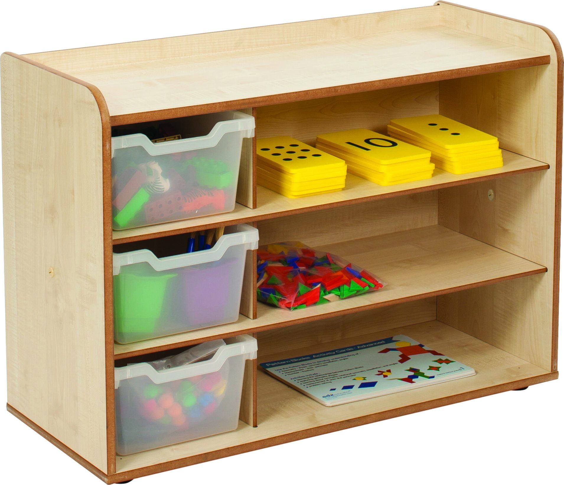 3 TRAY UNIT WITH SHELVES