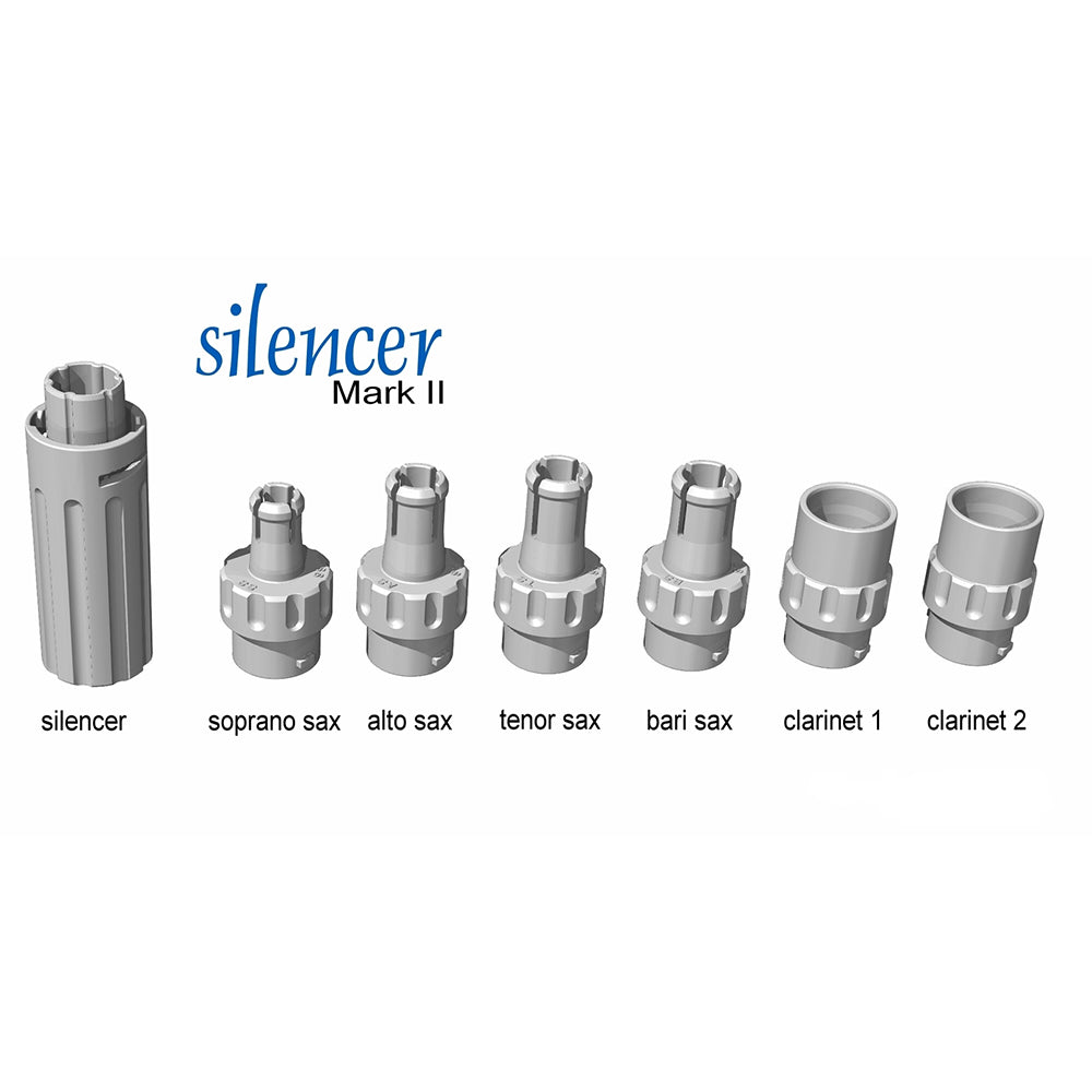 Jazzlab mouthpiece silencer for woodwind instruments