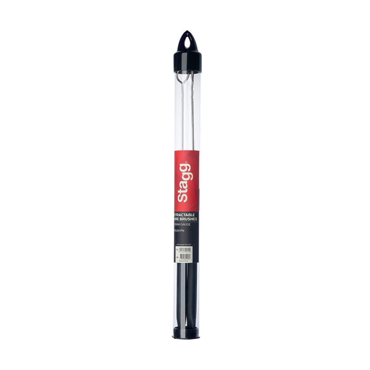 Stagg SBRU20-RM telescopic wire brushes with rubber handle