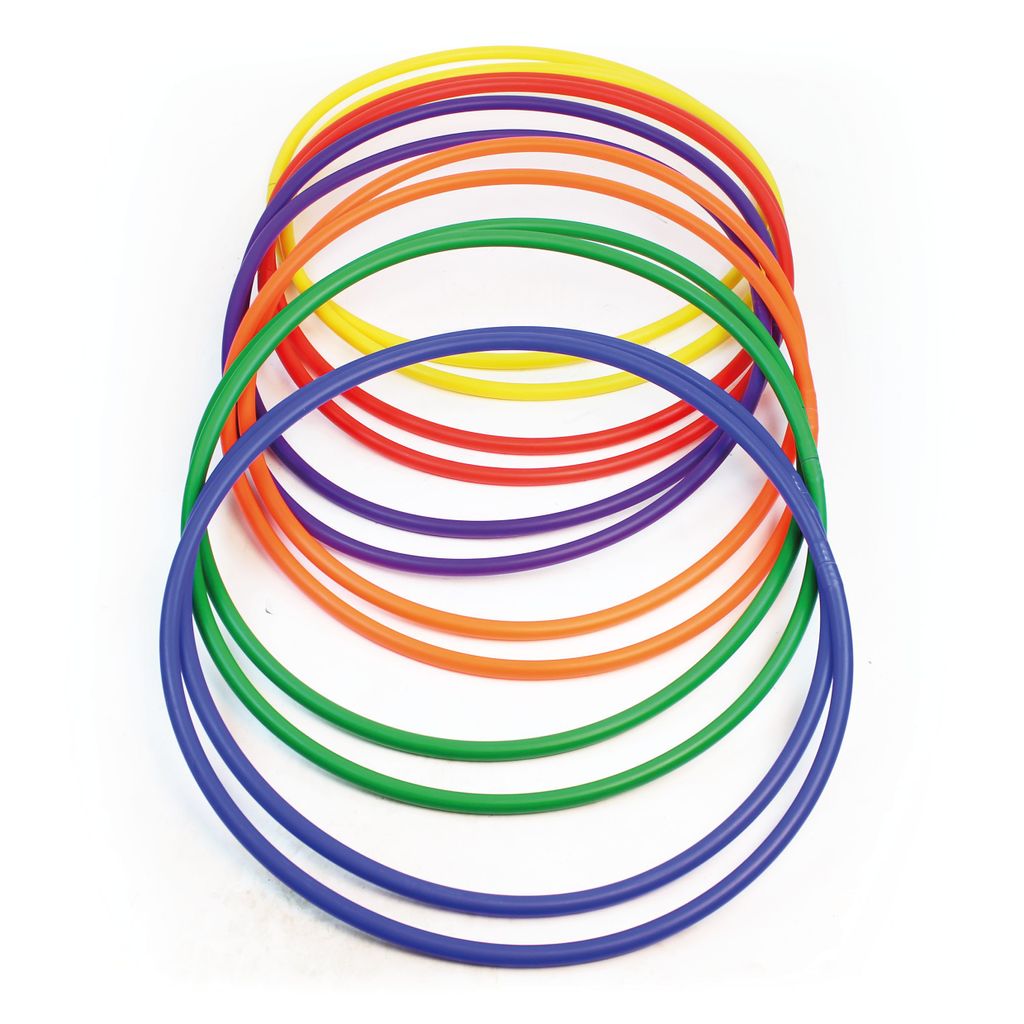 DELUXE HOOP 750MM,6 MIXED COLOURS, SET OF 12