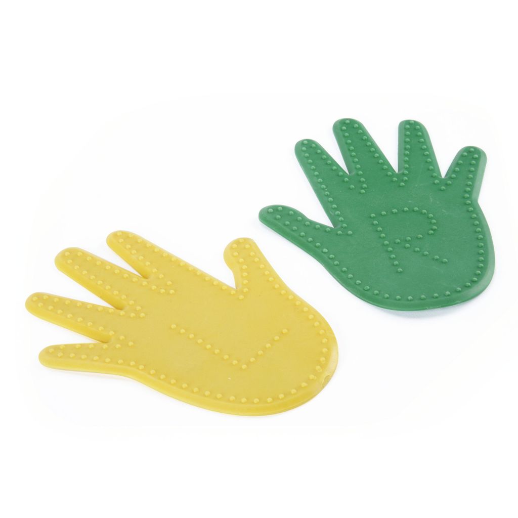 ACTIVATE DIMPLED HAND YELLOW AND GREEN PAIR