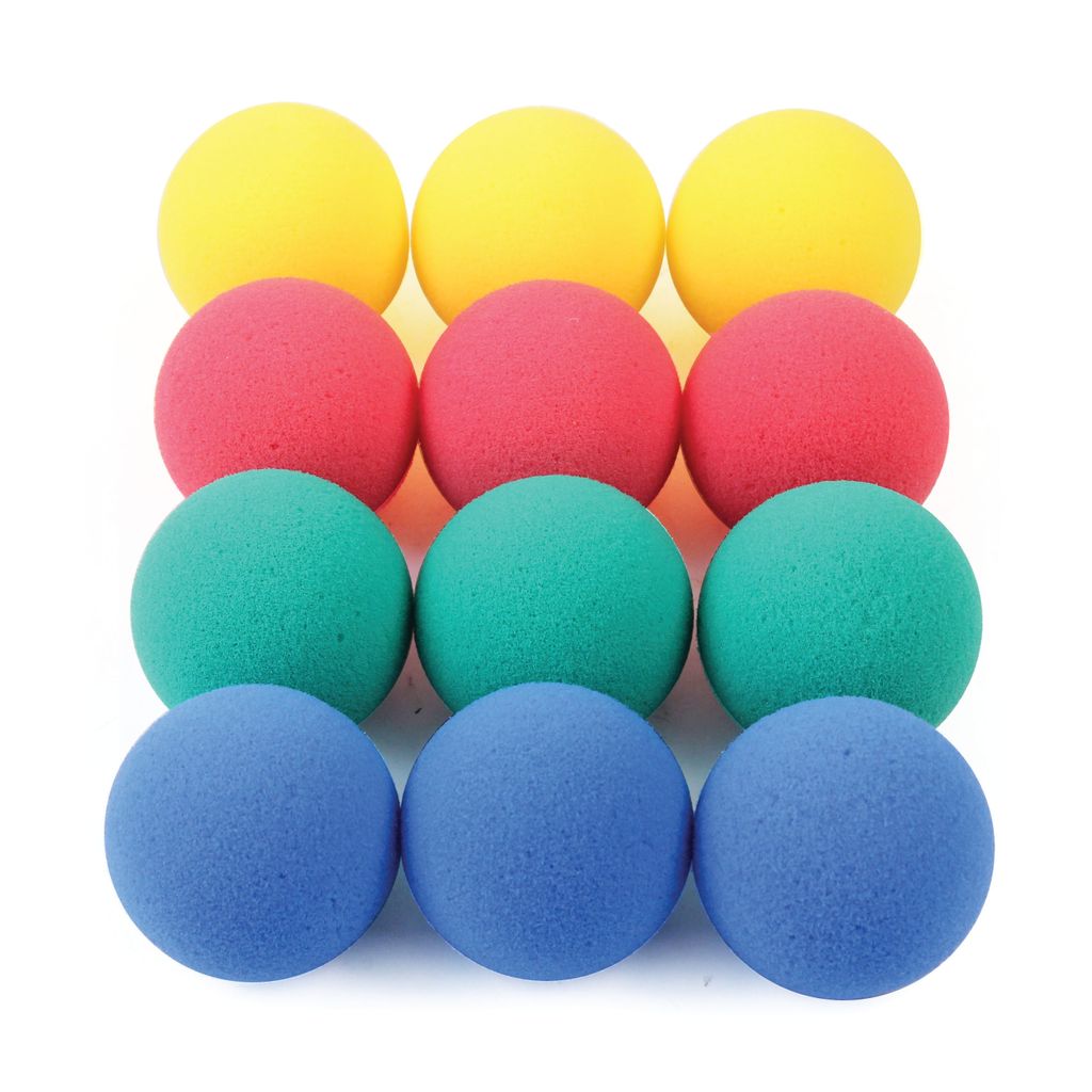 CUT FOAM SOFT SPONGE BALL 70MM, SET OF 12