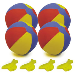 CLOTH COVERED BALLOON BALL 250MM, COTTON, SET OF 4