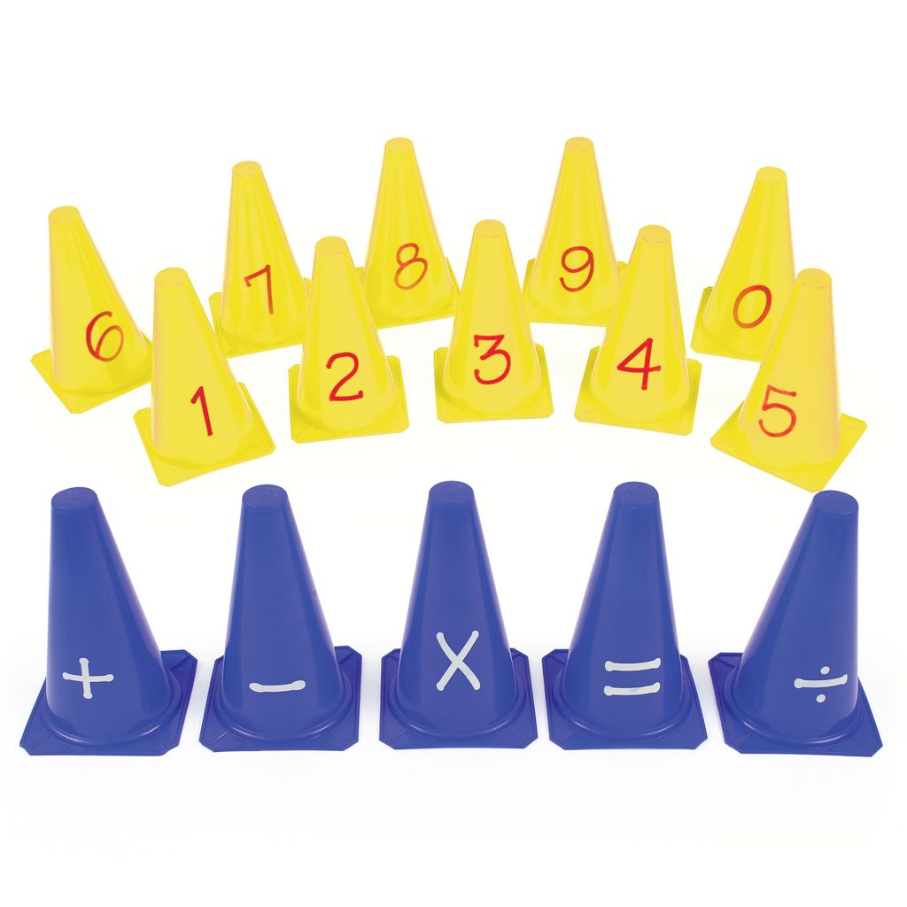 NUMBER AND SYMBOL CONES SET